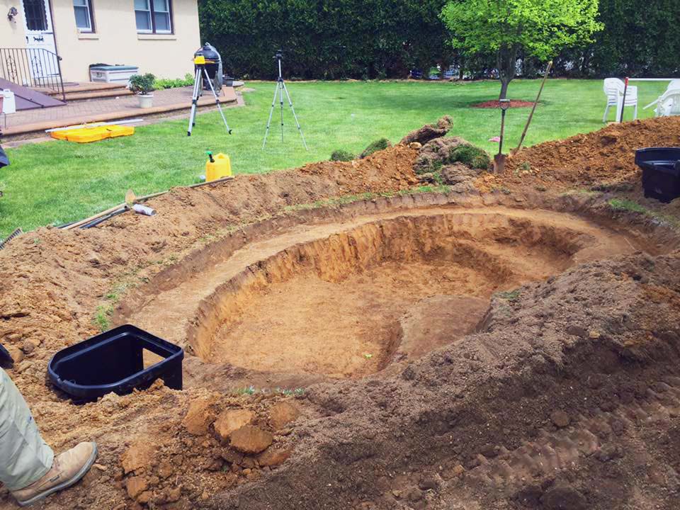 Philly koi pond in process