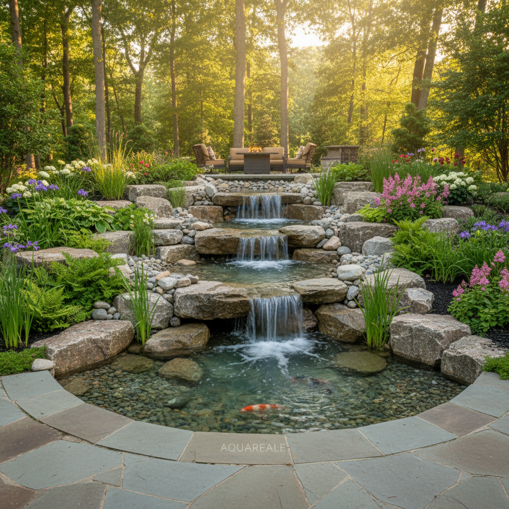 Elevate Your Outdoor Space with AquaReale’s Expert Disappearing Waterfall Installation
